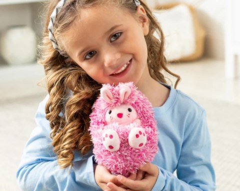 Maskotka interaktywna kulisie różowy królik