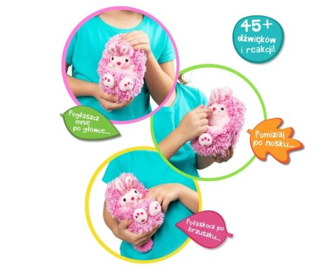 Maskotka interaktywna kulisie różowy królik