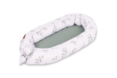 KOKON MUŚLIN GAŁĄZKA ZIELONY 80x45 + PODUSZKA