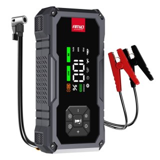 Urządzenie rozruchowe 4w1 booster powerbank kompresor latarka led 12v 7,2ah 600a amio-04674