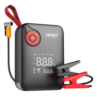Urządzenie rozruchowe 4w1 booster powerbank kompresor latarka led 12v 7,2ah 600a amio-04675