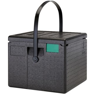 Pojemnik termoizolacyjny na 6 kartonów pizzy ładowany od góry z rączką CAM GOBOX 410 x 410 x 339 mm