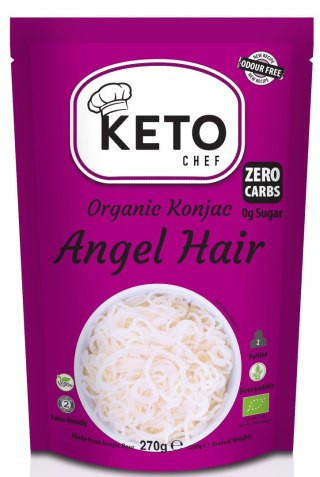MAKARON (KONJAC) ANGEL HAIR BEZGLUTENOWY BIO 270 g (200 g) - KETO CHEF (BETTER THAN FOODS)