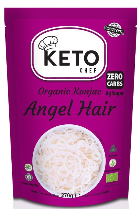 MAKARON (KONJAC) ANGEL HAIR BEZGLUTENOWY BIO 270 g (200 g) - KETO CHEF (BETTER THAN FOODS)