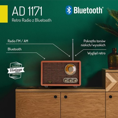 AD 1171 Retro radio z bluetooth