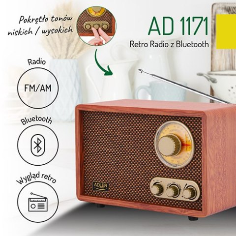 AD 1171 Retro radio z bluetooth
