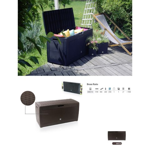 Skrzynia ogrodowa Boxe Rato 310L antracyt MBR310-S433