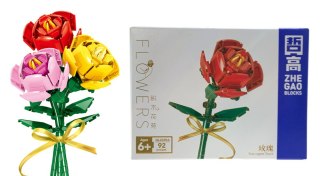 Klocki konstrukcyjne kwiat 92 el.