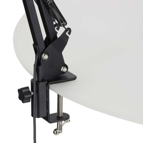 Lampka na biurko biurkowa LED z lupą szło powiększające obrotowy wysięgnik 2 sposoby mocowania