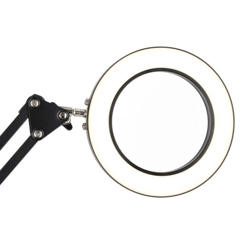 Lampka na biurko biurkowa LED z lupą szło powiększające obrotowy wysięgnik 2 sposoby mocowania