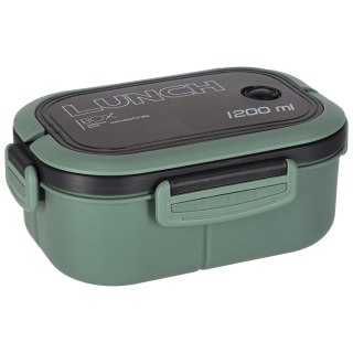 Lunch box śniadaniówka pudełko śniadaniowe z przegródkami dzielone 1200ml zielone