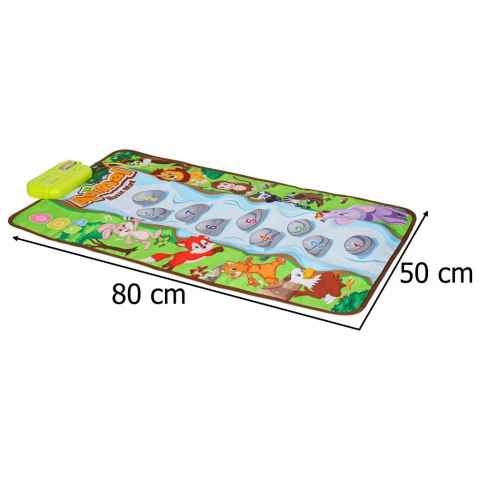 Mata interaktywna grająca muzyczna edukacyjna zwierzątka