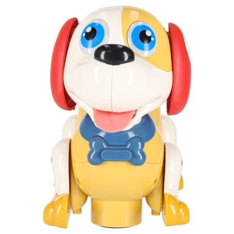 Pies piesek interaktywny z kością robot reaguje na dotyk