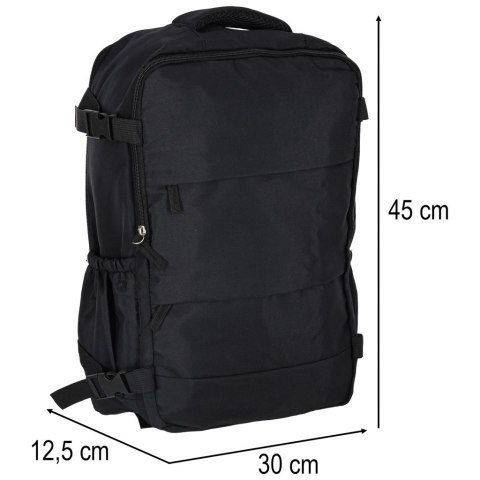 Plecak podróżny turystyczny bagaż czarny 45x30 cm