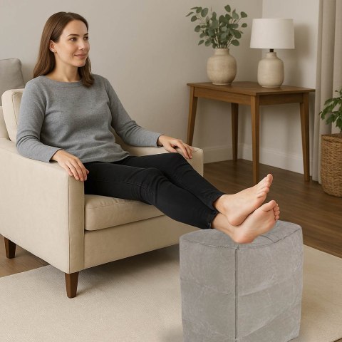 Podnóżek nadmuchiwany pod nogi puf turystyczny 3 poziomy wysokości