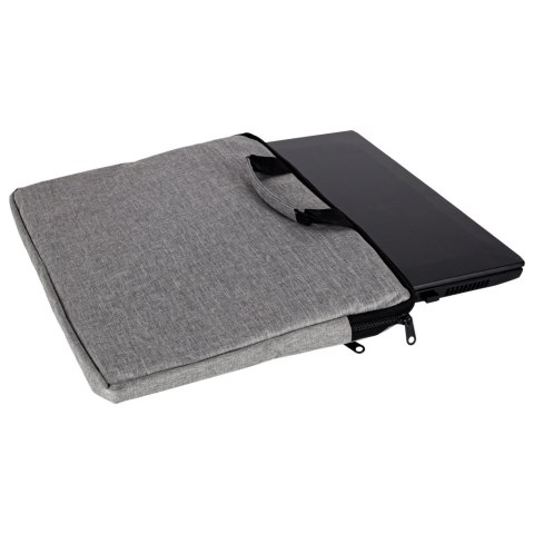 Torba na laptopa 15,6 cali na ramię teczka biznesowa damska męska szara