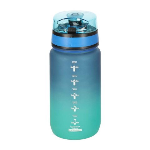 Butelka na wodę bidon z ustnikiem sportowy BPA FREE 600ml niebiesko-zielony