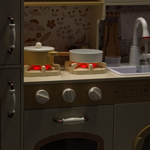 Kuchnia dla dzieci drewniana kran z wodą dźwięki światła 90cm