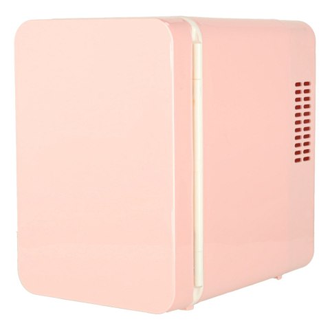 Lodówka turystyczna elektryczna samochodowa mini na jedzenie kosmetyki grzanie chłodzenie 2w1 4L różowa