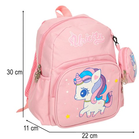 Plecak dla przedszkolaka szkolny dziecięcy jednorożec 30x22x11cm