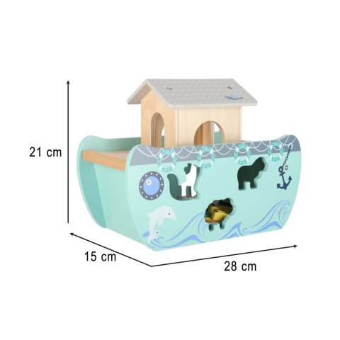 Sorter drewniany Lulilo Arka Noego statek zwierzątka 9 elementów