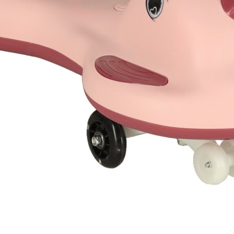 Jeździk grawitacyjny LED Swing FIX S1 skuter z rączką różowy max 65kg