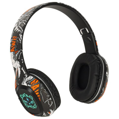 Słuchawki bezprzewodowe nauszne Bluetooth RGB Gaming Sport 200mAh czarne