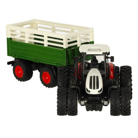 Traktor RC zdalnie sterowany ciągnik rolniczy z przyczepą pilot farma prezent 2,4G 3,7V 500mAh