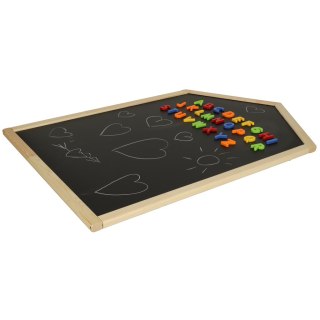 Tablica magnetyczna kredowa na ścianę drewniana domek 92cm x 62cm