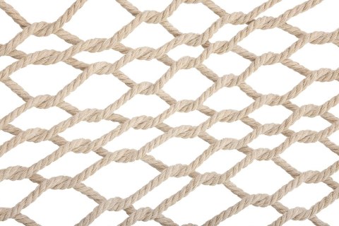 Hamak ogrodowy brazylijski boho siatka frędzle 200cm 150kg Ecru