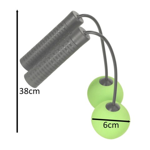 Skakanka bezprzewodowa bez linki crossfit trening cardio fitness z piłeczkami