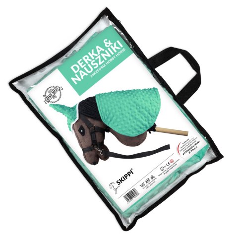 Derka i nauszniki Skippi dla Hobby Horse - mięta - prezent na dzień dziecka