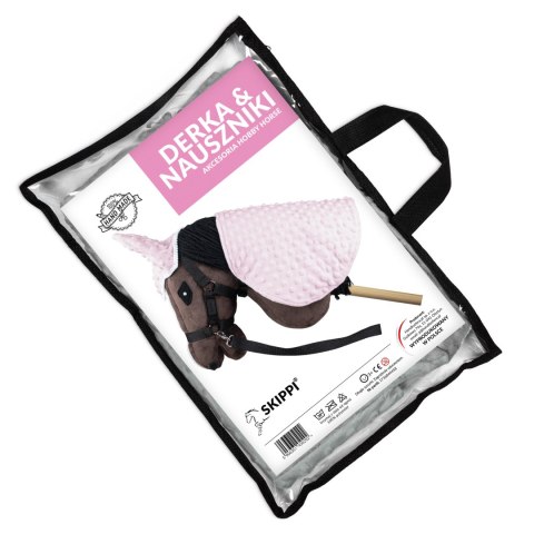 Derka i nauszniki Skippi dla Hobby Horse - różowa- prezent na dzień dziecka