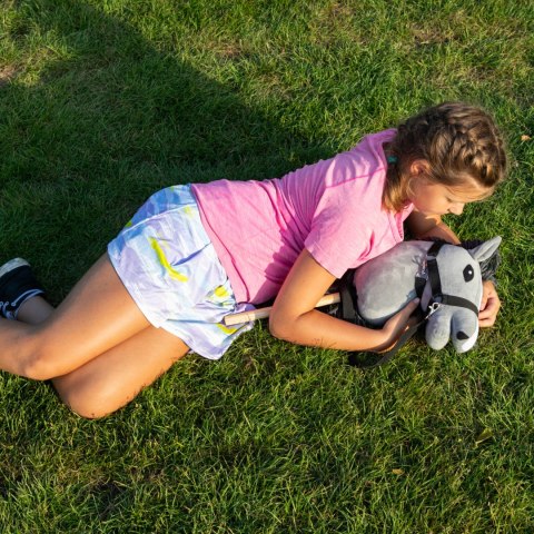 Hobby Horse Skippi - koń na kiju - Szary A4 - prezent dla dziecka