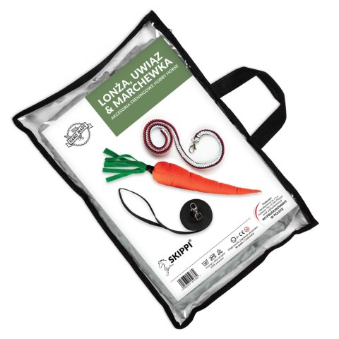 Lonża dla Hobby Horse - uwiąz i marchewka w zestawie - Skippi - na prezent