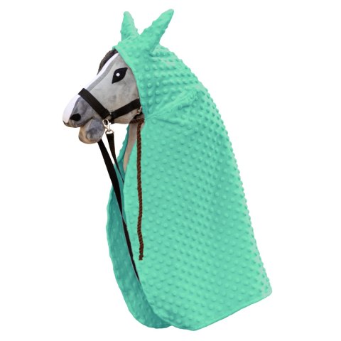 Peleryna Skippi dla Hobby Horse - miętowa - długa derka - kropierz