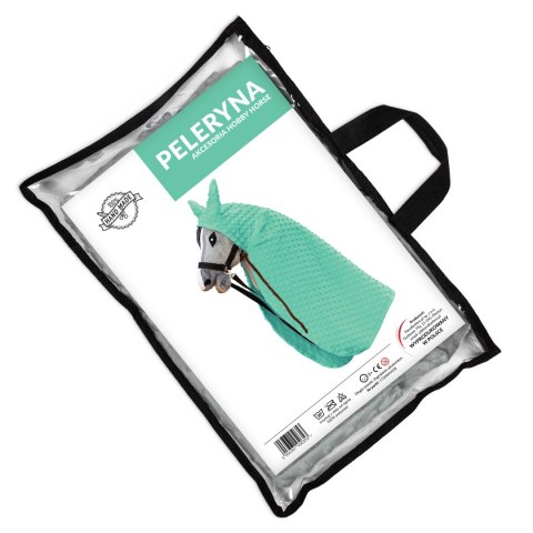 Peleryna Skippi dla Hobby Horse - miętowa - długa derka - kropierz