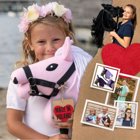 Skippi - lekki mały hobby horse A5 - różowy - prezent na dzień dziecka