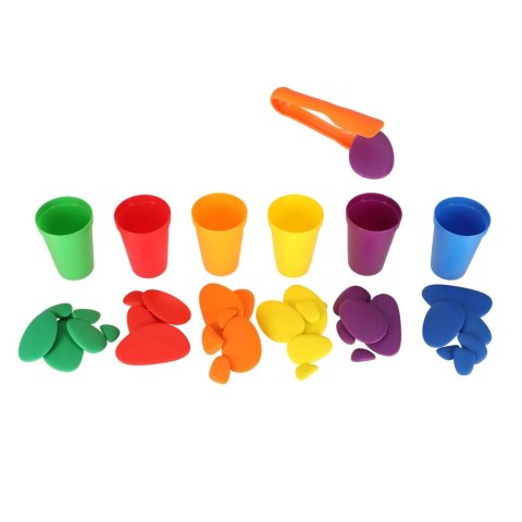 Kamyki kreatywne kolorowe układanka montessori 65 el.