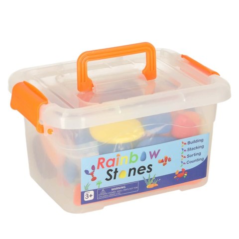 Kamyki kreatywne kolorowe układanka montessori 65 el.