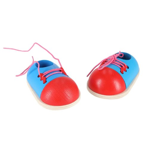 Buty drewniane do nauki sznurowania wiązania sznurowadeł 2 sztuki