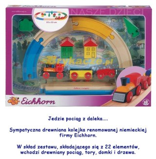 EICHHORN 2109 KOLEJKA DREWNIANA 22 ELEMENTY