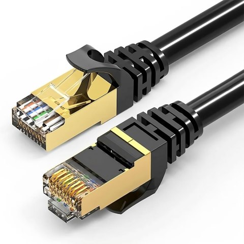 Kabel przewód sieciowy internetowy skrętka RJ45 CAT6 15 m czarny