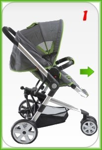 TINY WORLD CZERWONY SPACERÓWKA GONDOLA FOTEL Eas