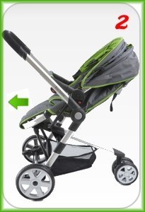 TINY WORLD CZERWONY SPACERÓWKA GONDOLA FOTEL Eas