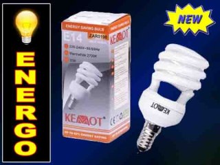 ZAR0198 Żarówka energooszczędna T2 PÓŁ SPIRALA 15W