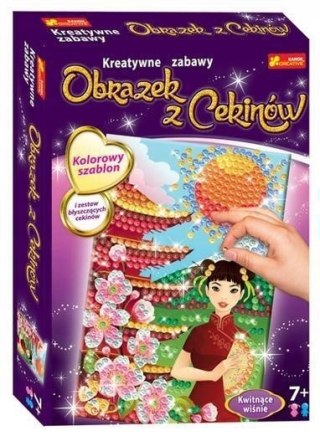 Cekinowy obrazek. Kwitnące wiśnie 21945