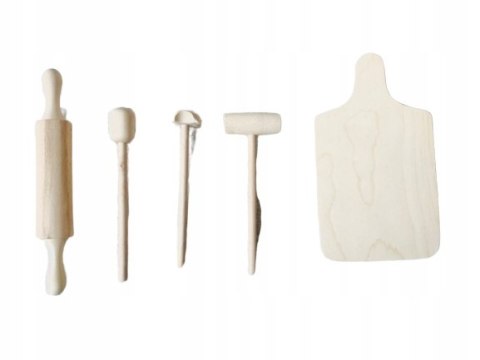 Przybory kuchenne małe drewniane 30100