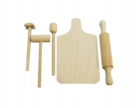 Przybory kuchenne małe drewniane 30100