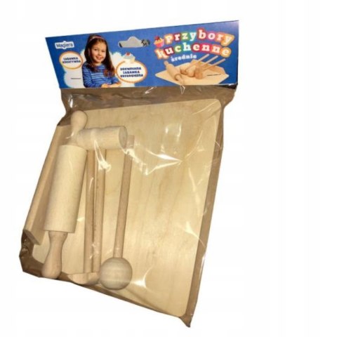 Przybory kuchenne średnie drewniane 30209